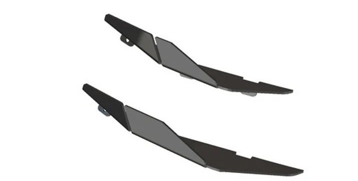 Ford Fiesta MK7.5 ST180 - Ally-Aero Front Bumper Canards - Image 3